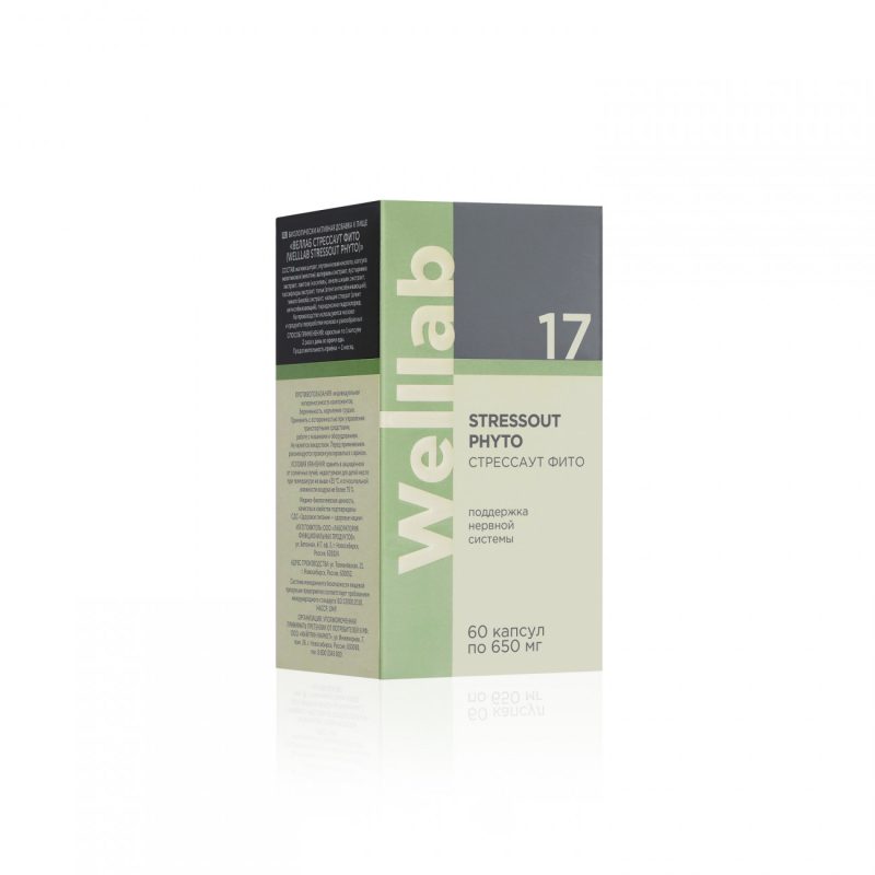 БАД для нервной системы Welllab STRESSOUT PHYTO, 60 капсул